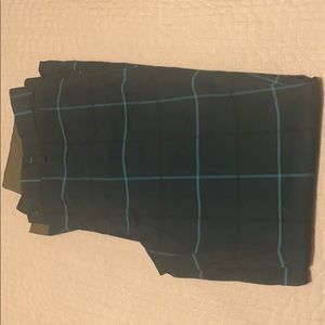 Men’s Nike golf pants, plaid/teal 36/32